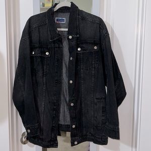 Pilcro oversized black denim jacket from Anthropologie